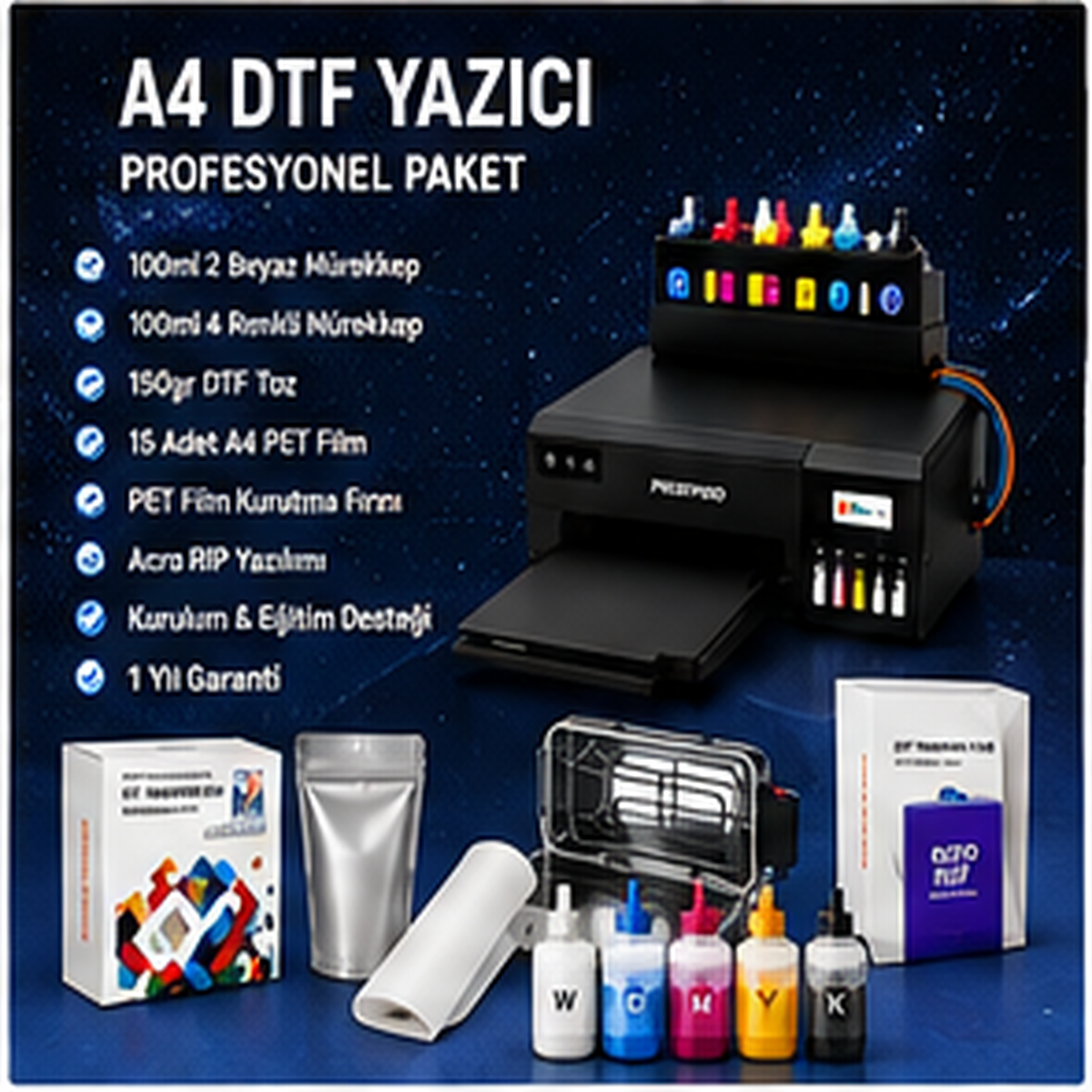 A4 DTF Tasarımcı Üretim Paketi